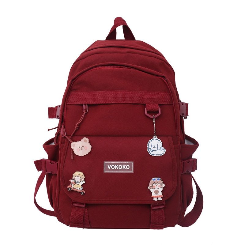 EnoPella Fashion Women Backpack Waterproof StuMen Black Girls School Mochila Nylon Cute Bookbag For Teenage  Rucksack