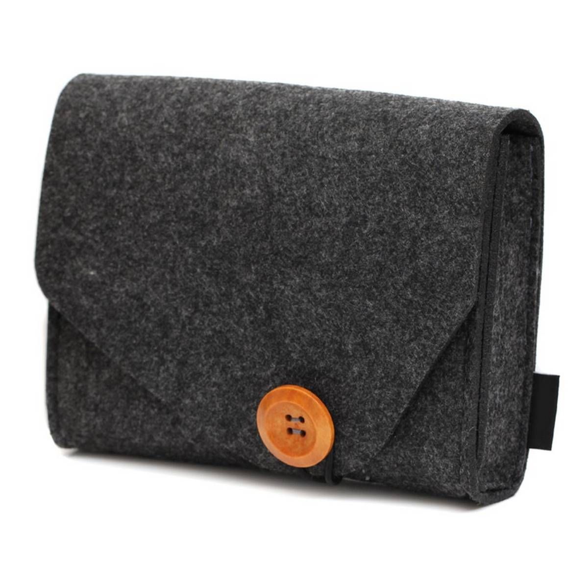 Solid Portable Tl Felt  USB Data Cable Earphone Organizer Bag