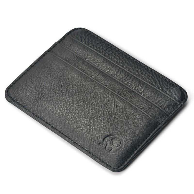 Thin  Leather Mini Wallet Slim Bank Credit Card Holder Men's Business Small ID Case For Man Purse 6 Slots Cardholder