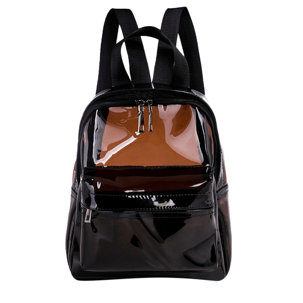 Clear PVC Women Backpack Transparent Fashion Solid Backpack Travel School Backpack Bag for Teenage Girls Mochila Children