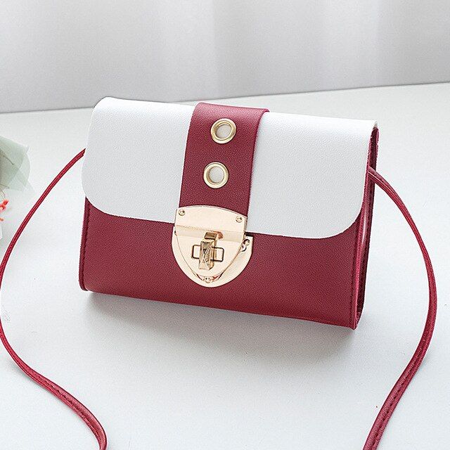موضة جديدة بولي Leather حقائب جلدية Crossbody للنساء حقيبة ساعي الكتف الصغيرة الإناث الفاخرة سلسلة حقائب اليد والمحافظ