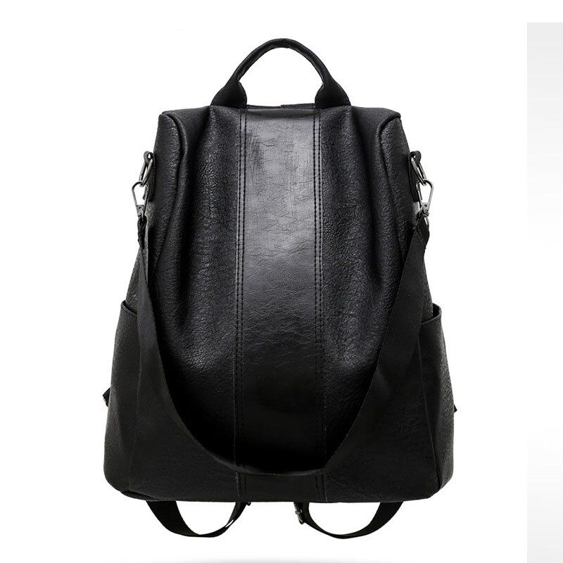 New Fashion Women Backpack Female Anti-theft Backpack Classic PU Leather Solid Color Backpack Fashion Shoulder Bags Dropshipping