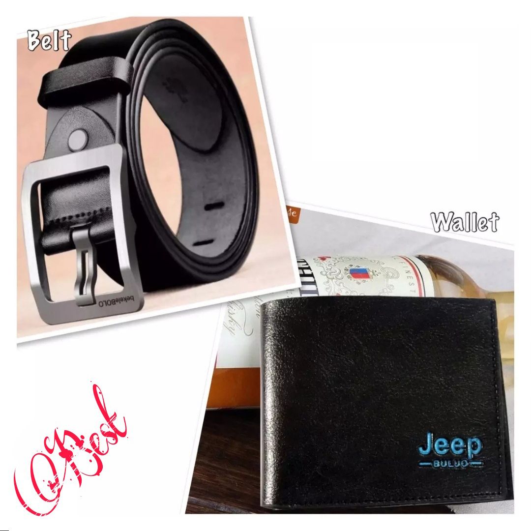 High Quality Black Belt & Wallet Combo For Men - Wallet For Men - Money Bag For Men - মানি ব্যাগ - Wallet For Men