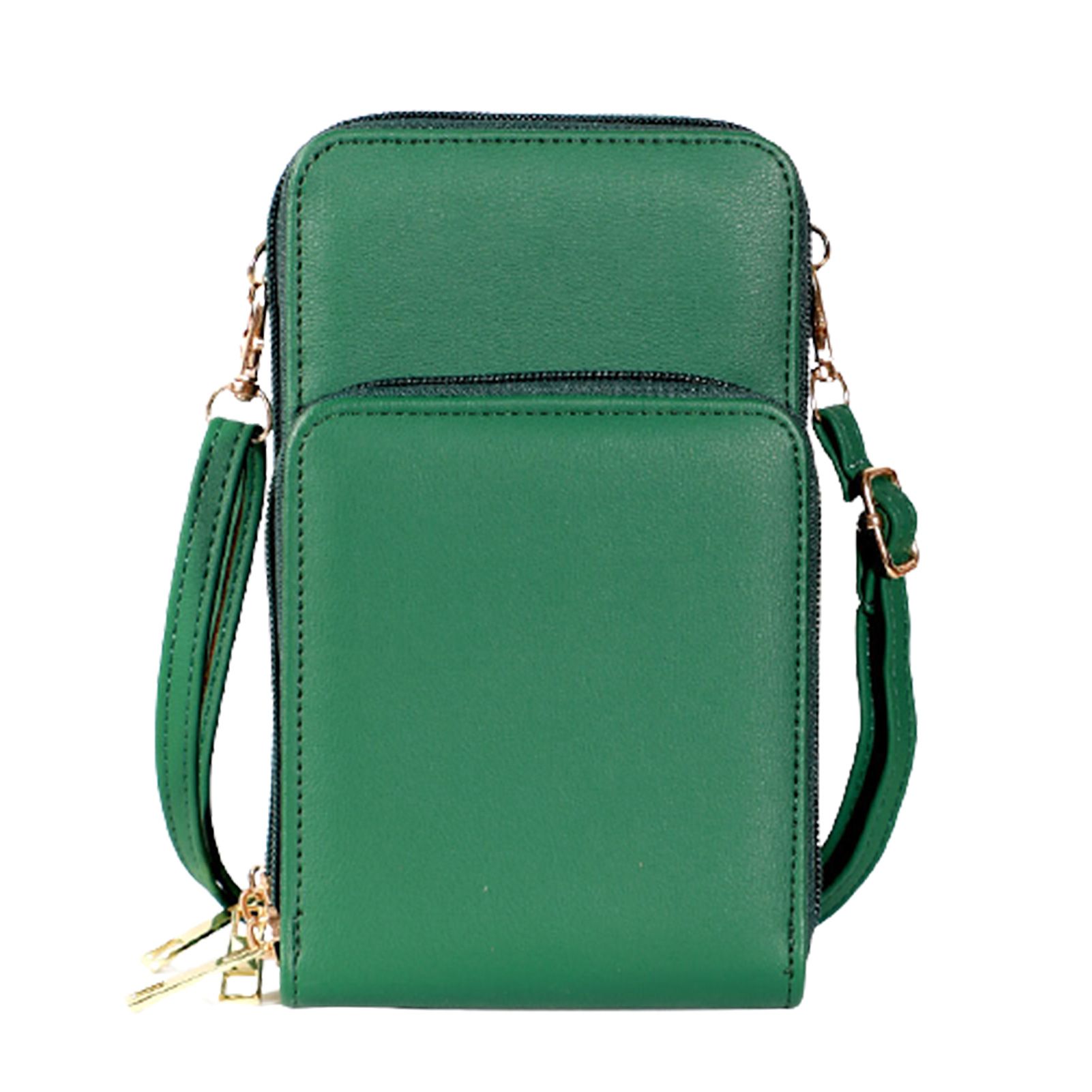 Woman Large Capacity Bag Multi-use Shoulder Cross-body Solid Color Phone Pouch