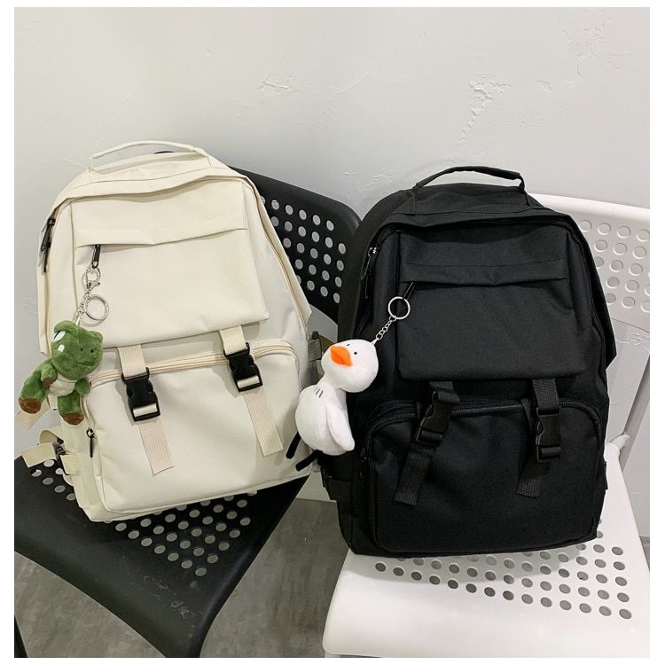 Canvas Female Campus Large-capacity Backpack Fashion All-match Student Tooling Style Backpacks Male Multifunctional Travel Bolsa