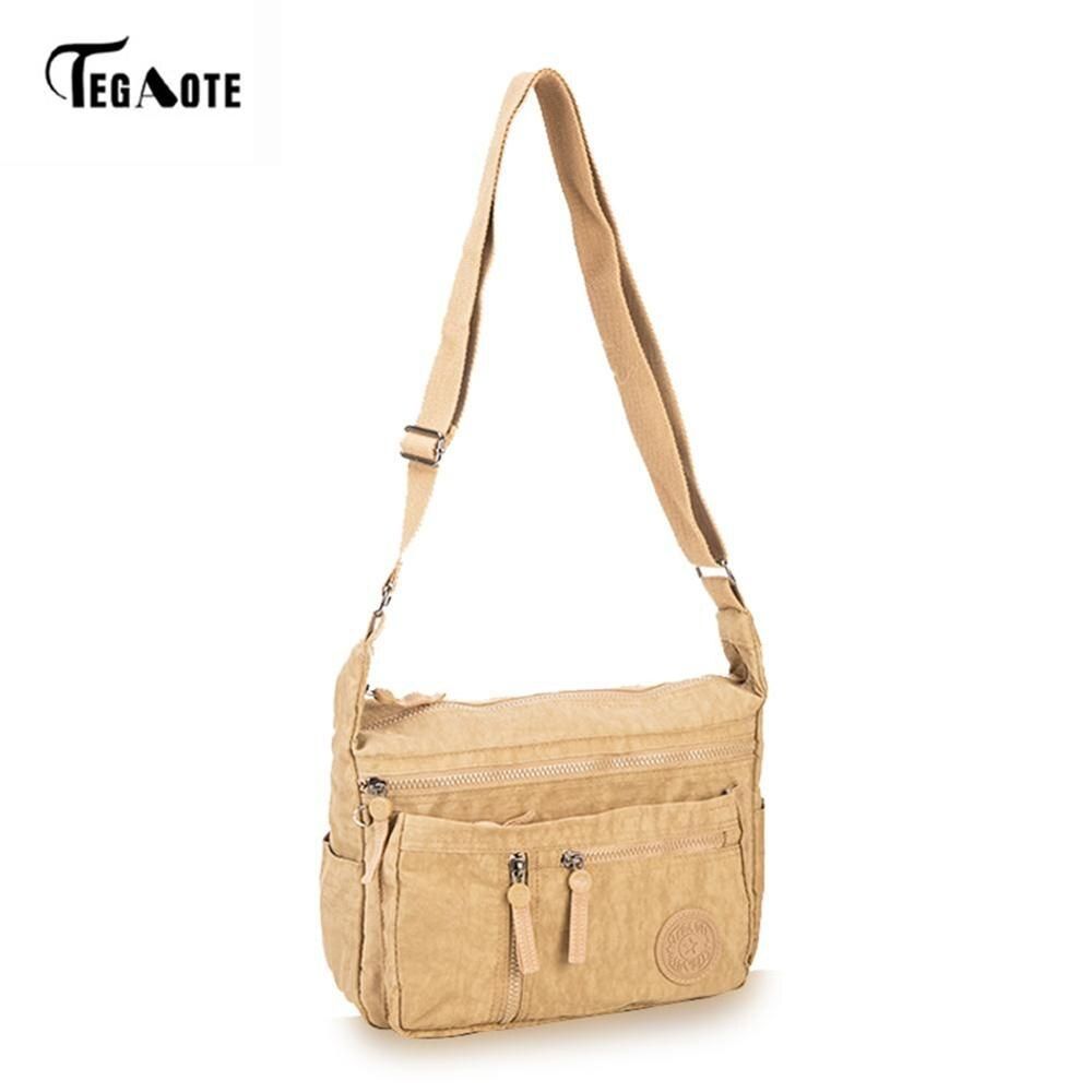 TEGAOTE Fashion Multi Zipper Pocket Women Small Mini Shoulder Messenger Crossbody Bag Ladies Satchel Handbag Cellphone Pouch