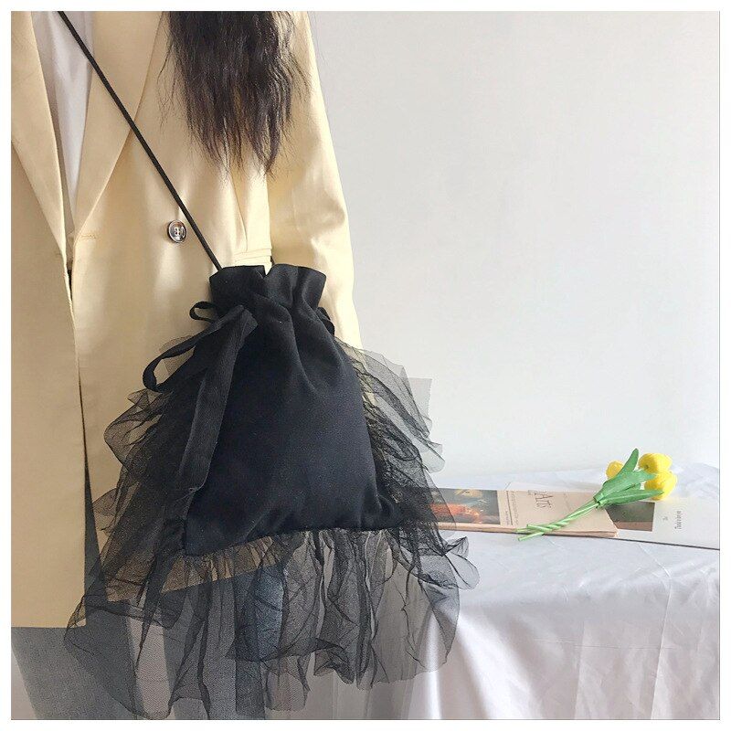 Summer Women Handbags Hollow Mesh Totes single shoulder Net bag Student Foldable shopping bag letter digital Beach  Bucket bag