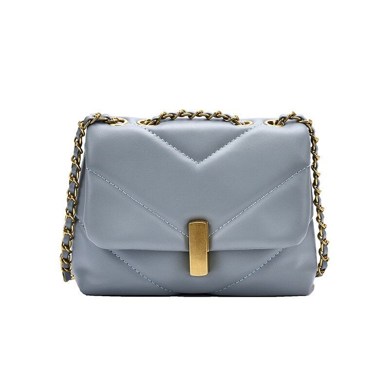 Solid Color PU Leather Crossbody Bags For Women 2020 Summer Chain Lady Travel Shoulder Messenger Bags Square Women Handbags New
