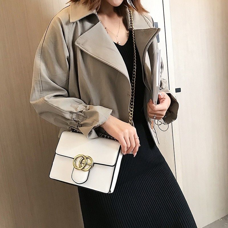 Female Square buckle Crossbody Bags For Women 2021 Luxury Handbags Chain Designer Sac A Main Ladies Hand Shoulder Messenger Bag