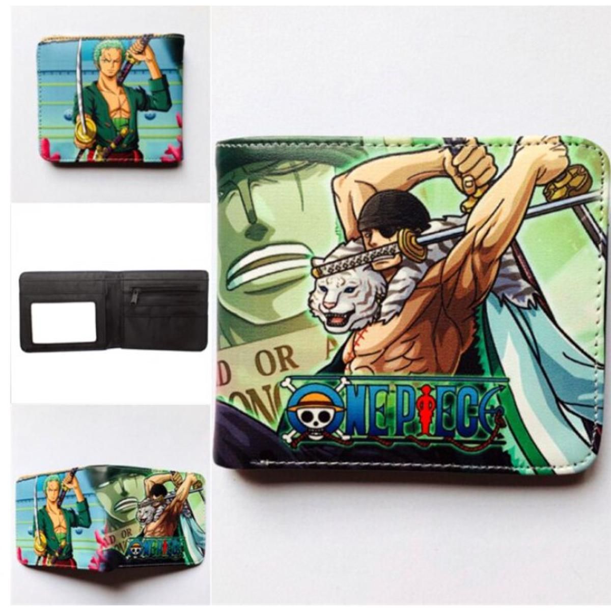 Zoro One Piece Anime Short Card Money Holder Fashion Wallet