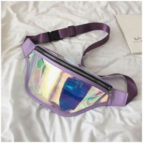 2021 Newest Hot Fashion Belt Bum Bag Waterproof PVC Transparent Clear Punk Holographic Fanny Pack Laser Waist Pack for Women
