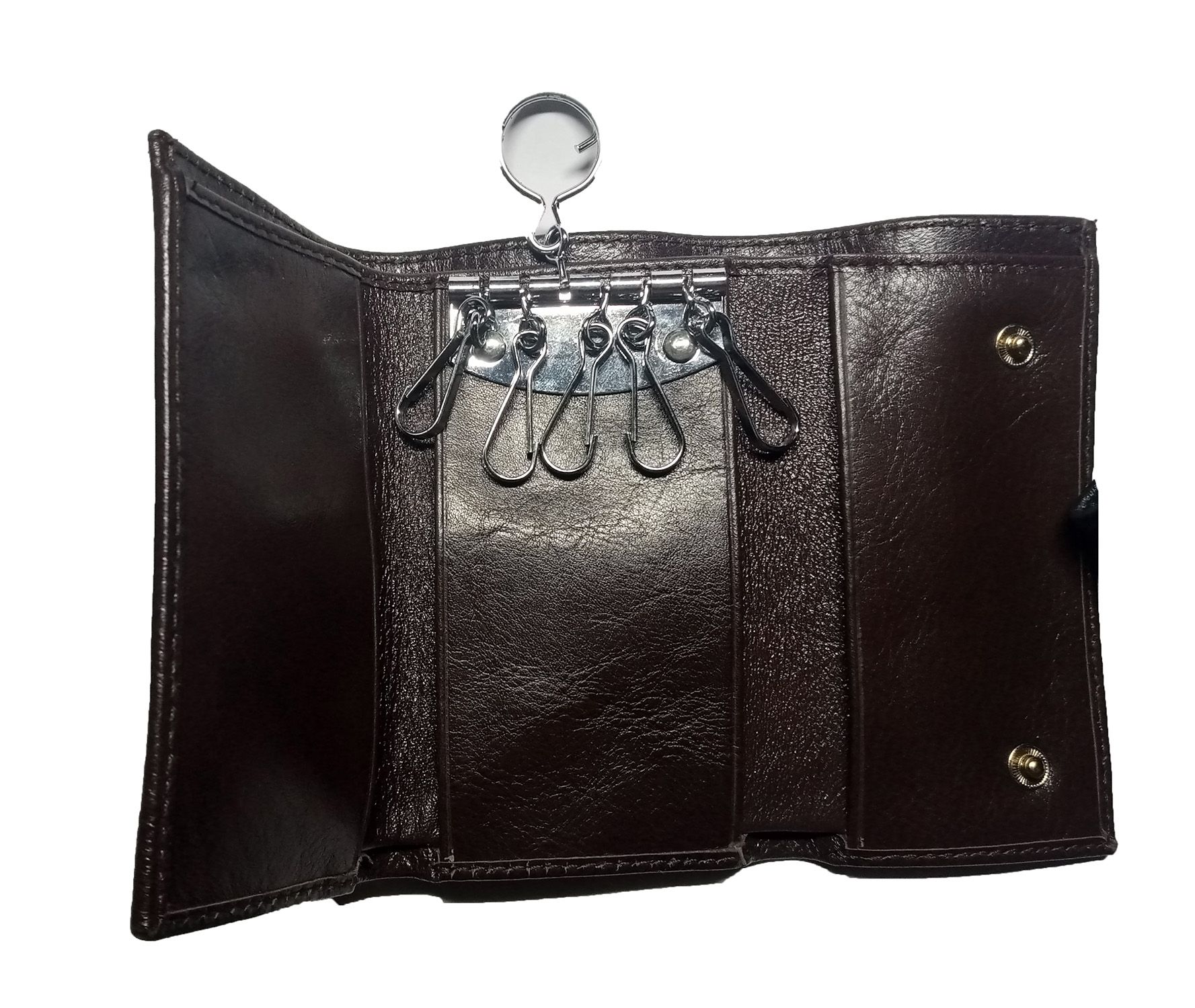 Smart King New For Men Cow Leather Key Holder Zipper Coin Bag Multifunction Card Holder Purse