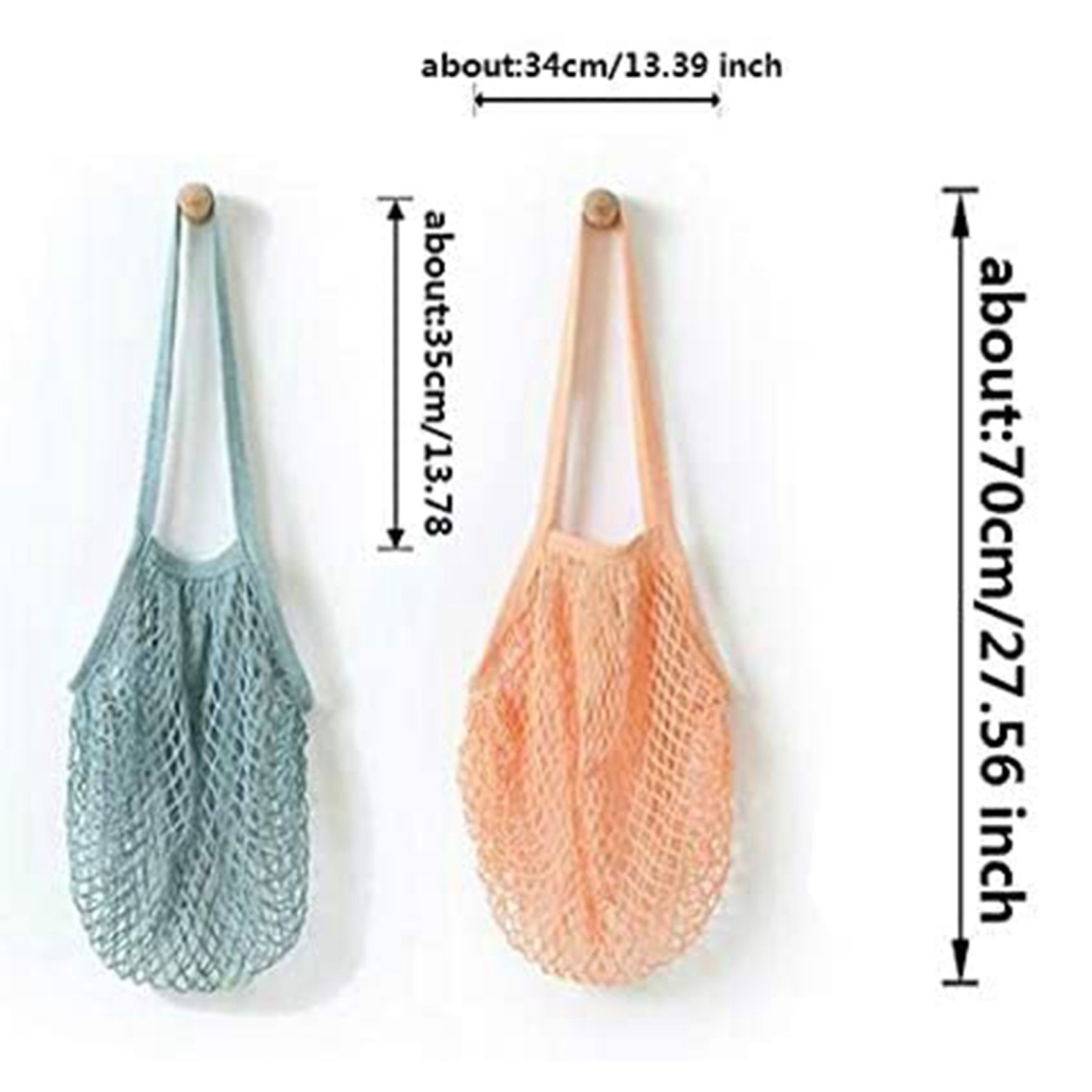 4-Piece Portable Reusable and Washable Cotton Mesh Bag, Fruit Bag