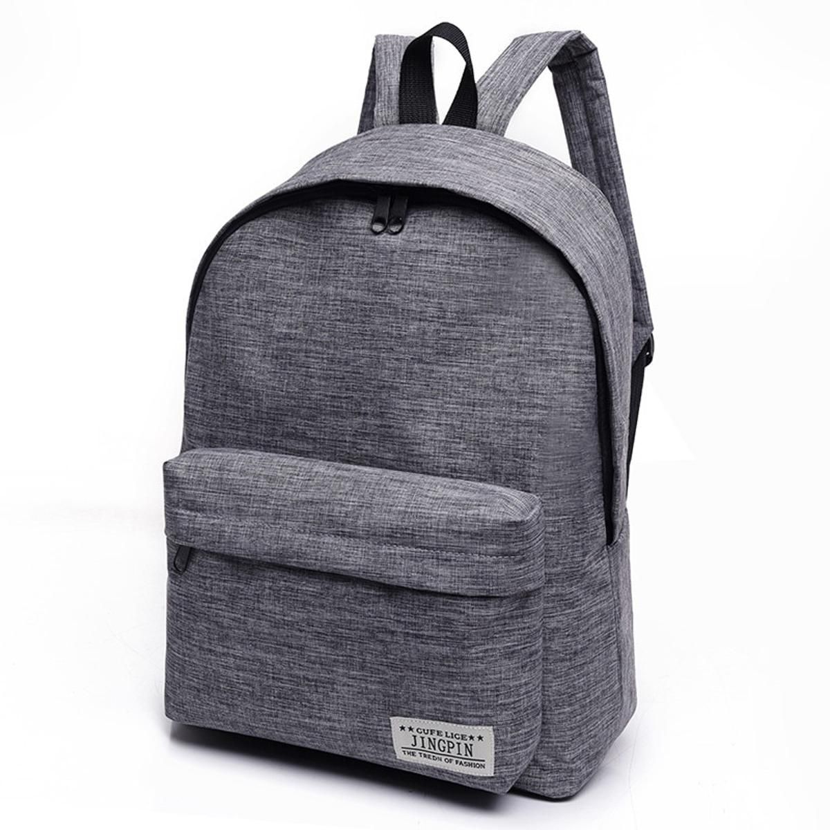 Women Men Male Canvas black Backpack College Student School Backpack Bags for Teenagers Mochila Casual Rucksack Travel Daypack