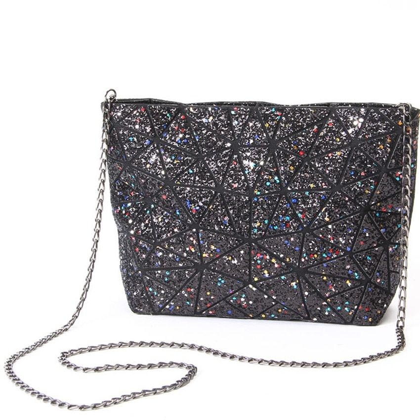 new fashion High-grade sequin geometric Chain bag women shoulder bag crossbody handbags casual Women Messenger Bags