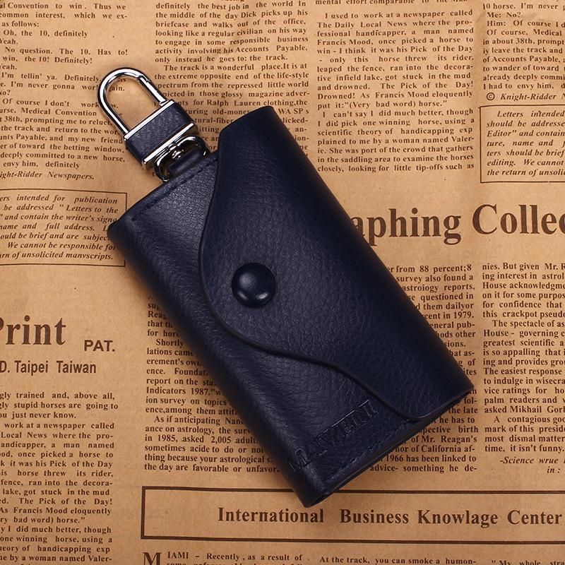 Multi-functional key bag male and female true cowhide key
