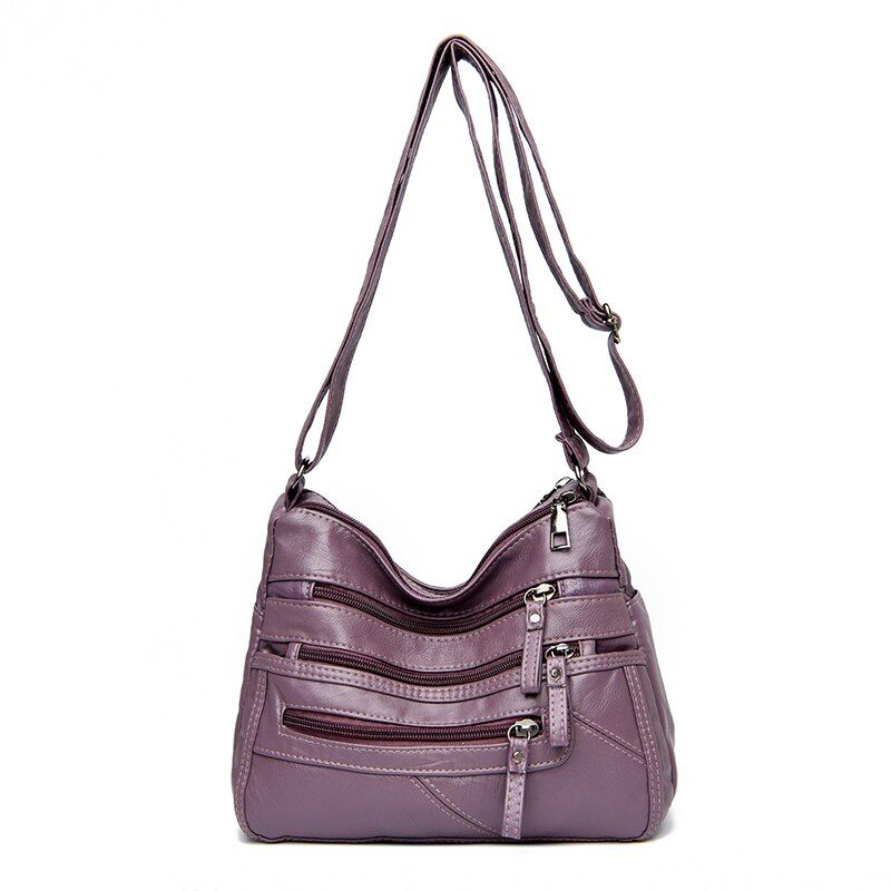 New Crossbody Shoulder Bags for Women Leather Messenger Bag Female Casual Concise Purse and Handbag SA Main(25CMx20CMx11CM,)