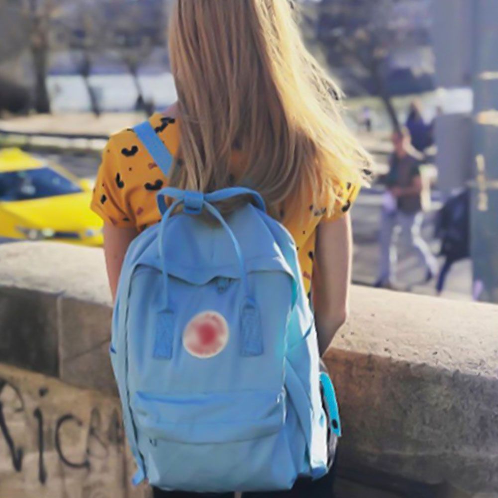 【BestGO】Student  Solid Color Arctic  Fox School Bag