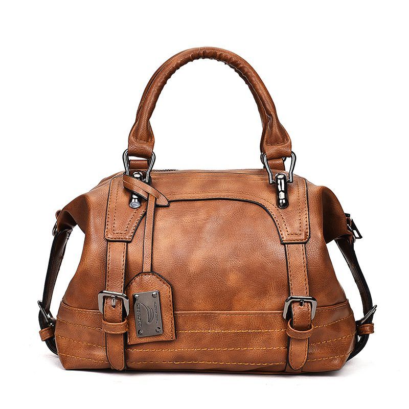 Women Bag 2021 Vintage Shoulder Bag Women Handbags Soft Leather Crossbody Bags For Women Ladies Boston Bolsa Feminina KL279