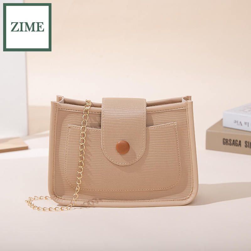 ZIME Female bag winter Korean version of the lizard pattern chain anti-theft small square bag shoulder diagonal bag tide