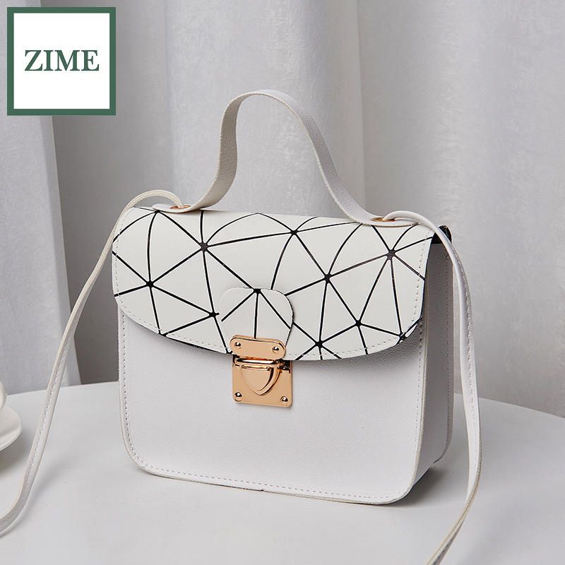 ZIME Small bag Korean version of summer and autumn color diamond-shaped one-shoulder diagonal change small square bag tide