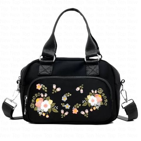 Waterproof Bag Women Top-Handle Shoulder Bag Designer Handbag Famous Brand Nylon Women Casual Shopping Embroidery Crossbody Bag Messenger Bags