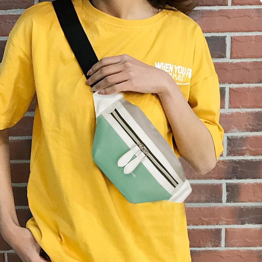 【ALLGOOD】 Color Sports Shoulder Women Waist Fanny Belt Packs Canvas Chest Bags