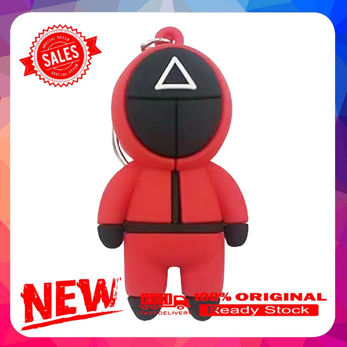Key Chain Pendant Decorative Multi-purpose Washable Korean TV Series Squid Game Figures Backpack Pendant Toy for Car Key