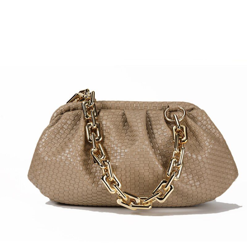 women woven Cloud bag Soft Leather handbags women bag Single Shoulder Slant Dumpling Bag Handbag Day Clutches bags Messenger Bag