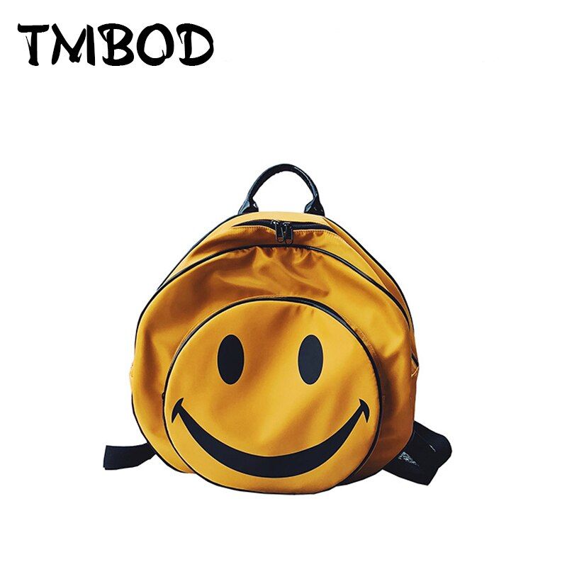 New 2019 Small Cute Smile Backpack For Teenagers Women Nylon Backpacks Girls Lady Student School Travel Bags bolsas an1307