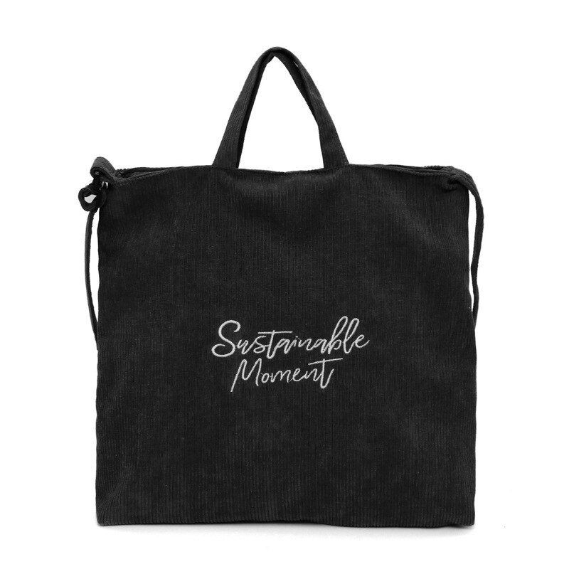 2021 Literary Big Pocket Casual Embroidery Ladies Handbag Diagonal Shoulder Bag Canvas Leather Large Capacity Ladies Bag Big Bag