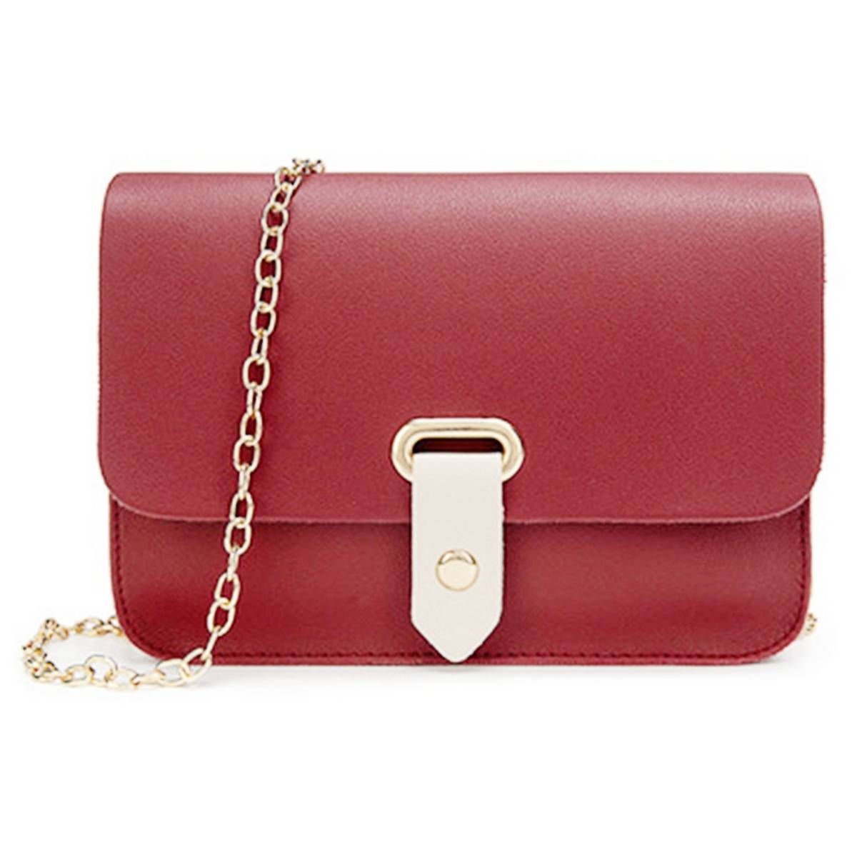 Fashion Women's Hand Bag Korean Style Beach Bag Women's Cross-Body Bag Small Flap Bag Red