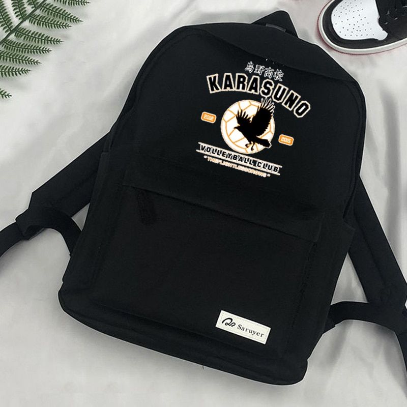 Japanese Anime Oya Oya Oya Haikyuu Karasuno Boys Girls Backpack Teenagers School  Bag Pack Casual Graphic Bags SA Dos