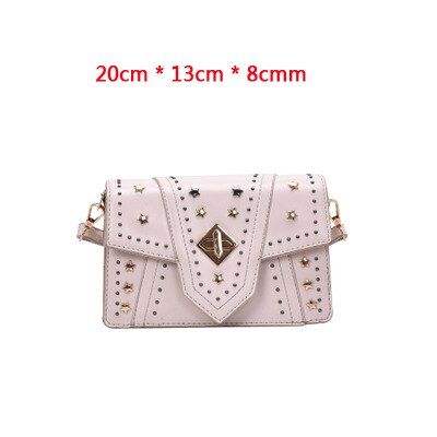 Rivet Chain Small Crossbody Bags For Women 2021 Shoulder Messenger Bag Lady Luxury Handbags