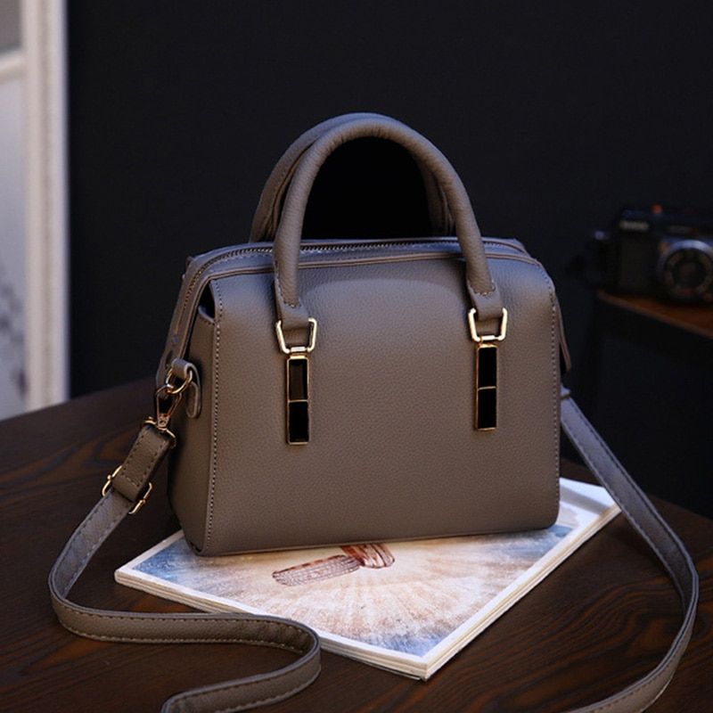 SMOOZA  Women Bag PU Leather Handbag Women Shoulder Bag Tote A MainPendant Luxury Designer Ladies Messenger Bag