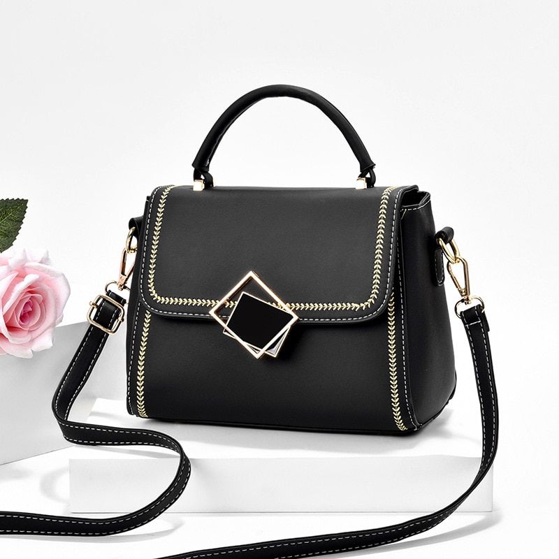 Women Purses And Handbags Luxury Crossbody Sling Bags With Lock Decors Top-Handle Tas Totes Lady Messenger Bag Shoulder Trendy