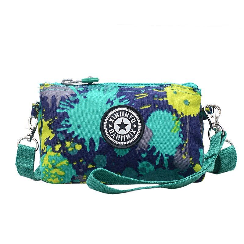 Women 3 Layers Purses Multifunctional Nylon Mini bolsa feminina Purses Messenger Bag Light Weight Carteiras