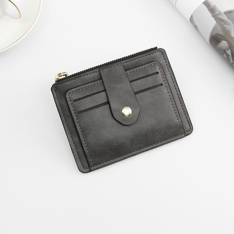 Credit ID Card Holder Slim Leather Wallet Business Purse Money Case for Men Women Black Fashion Card Wallet