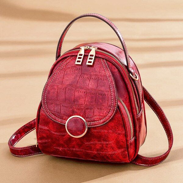 ACELURE Solid Color Women Small Backpack Soft PU Leather All-match Fashion Girl Lady School Bags Ladies Shopping Travel Bags