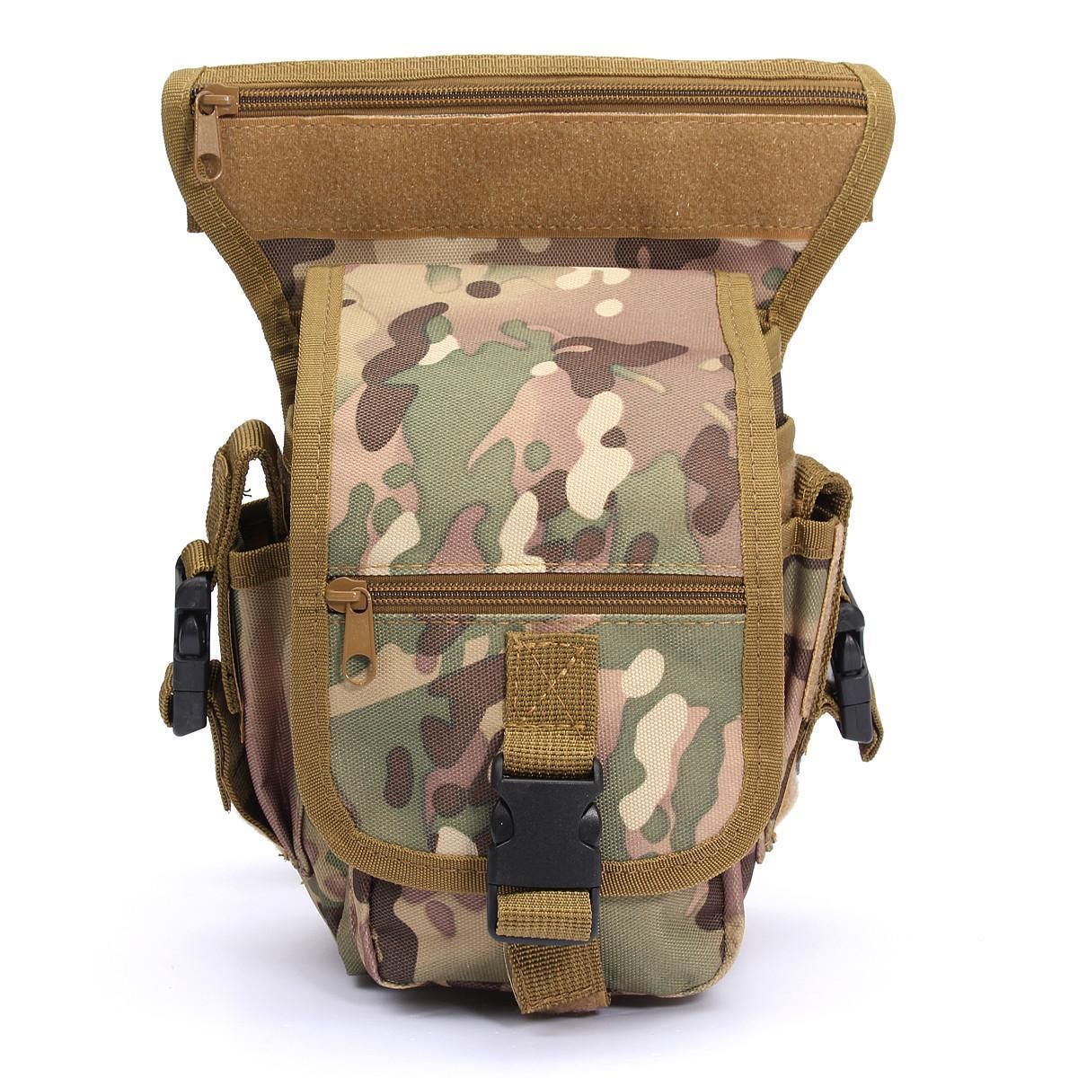 Army Green Button 1L Pockets Thigh Package - CP Camouflage