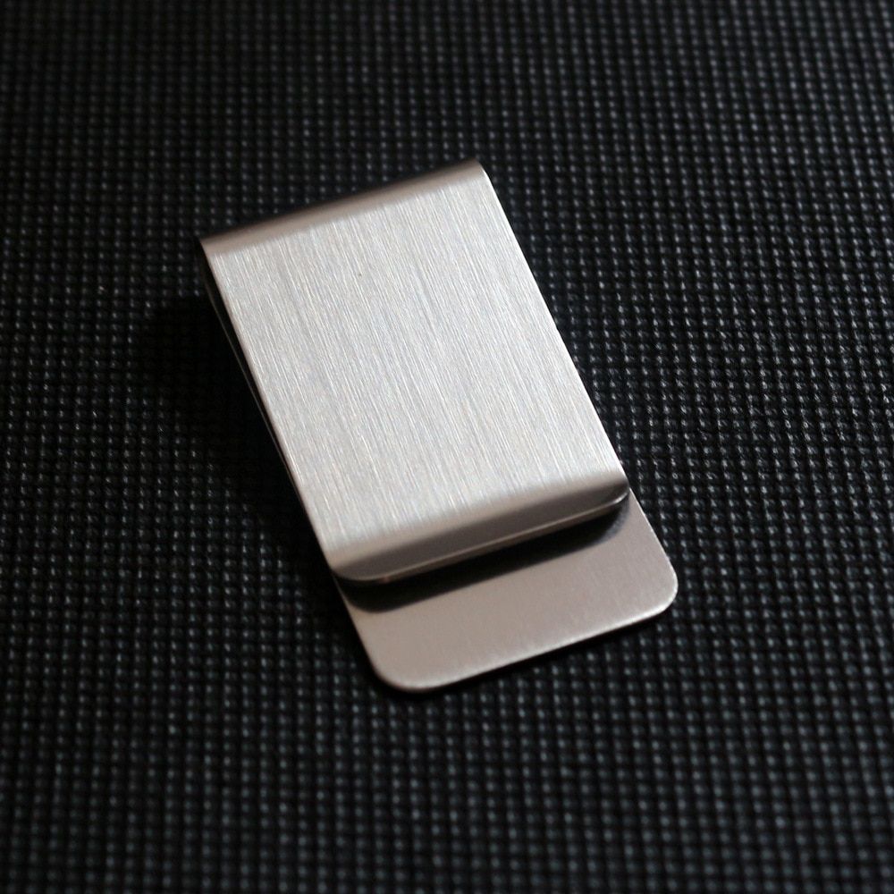 2019 Stainless Slim Pocket men design Money Clip Wallet Cash ID Credit Card business dollar Holder Metal Bill Clamp