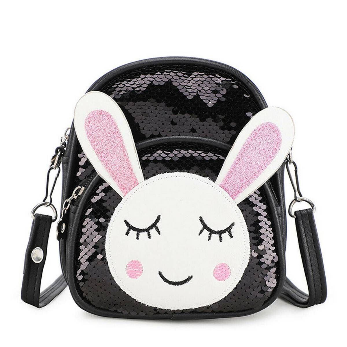 2019 Hot Women Girl Sequined Backpack Baby Summer Accessories PU Leather Cartoon Shoulder Satchel School Small Cats Rucksack Bag