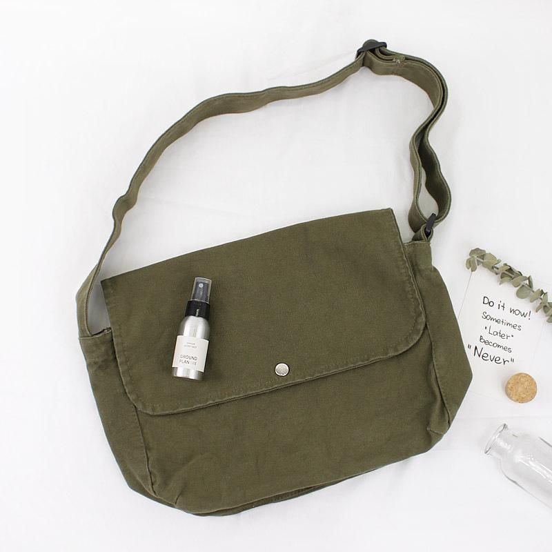 Korean Washed Canvas Handbags Art Shoulder Messenger Bag Fashion Simple Couple Models Messenger Package