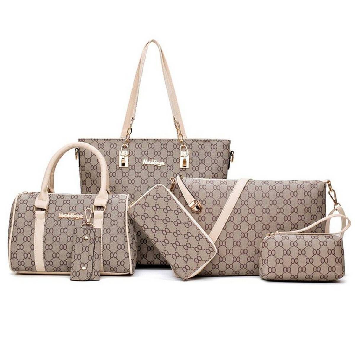 MA 6PCS/SET Korean Fashion Women Composite Bag Female Ladies Shoulder