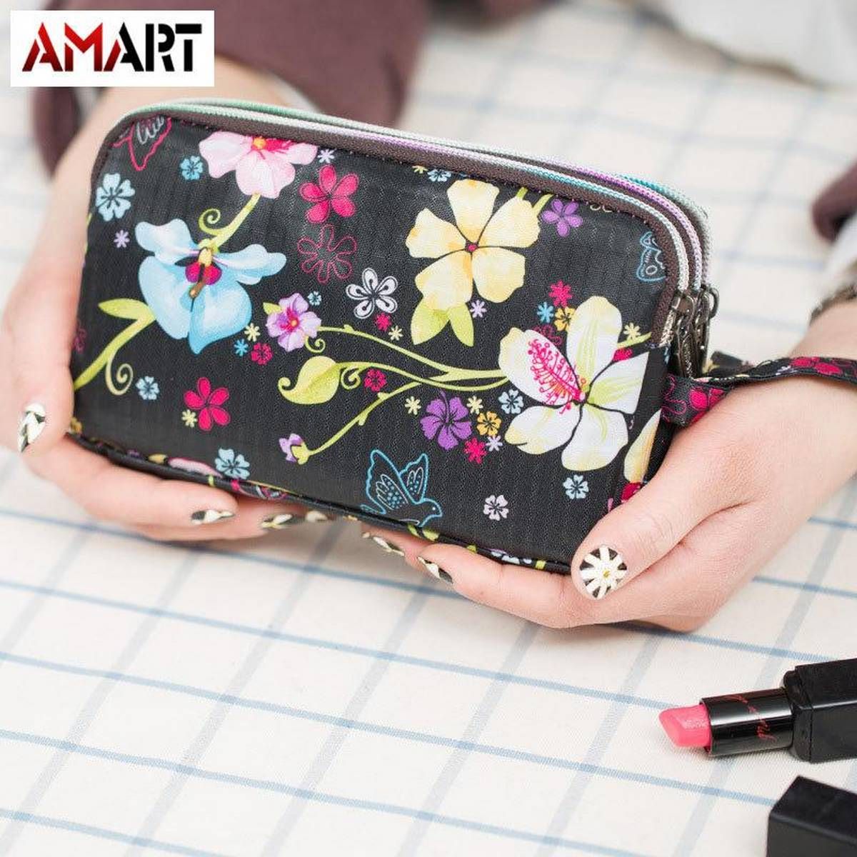 1 Pcs Women Lady Wallet Purse Zipper Fashion Durable for Mobile Phone Coin Money