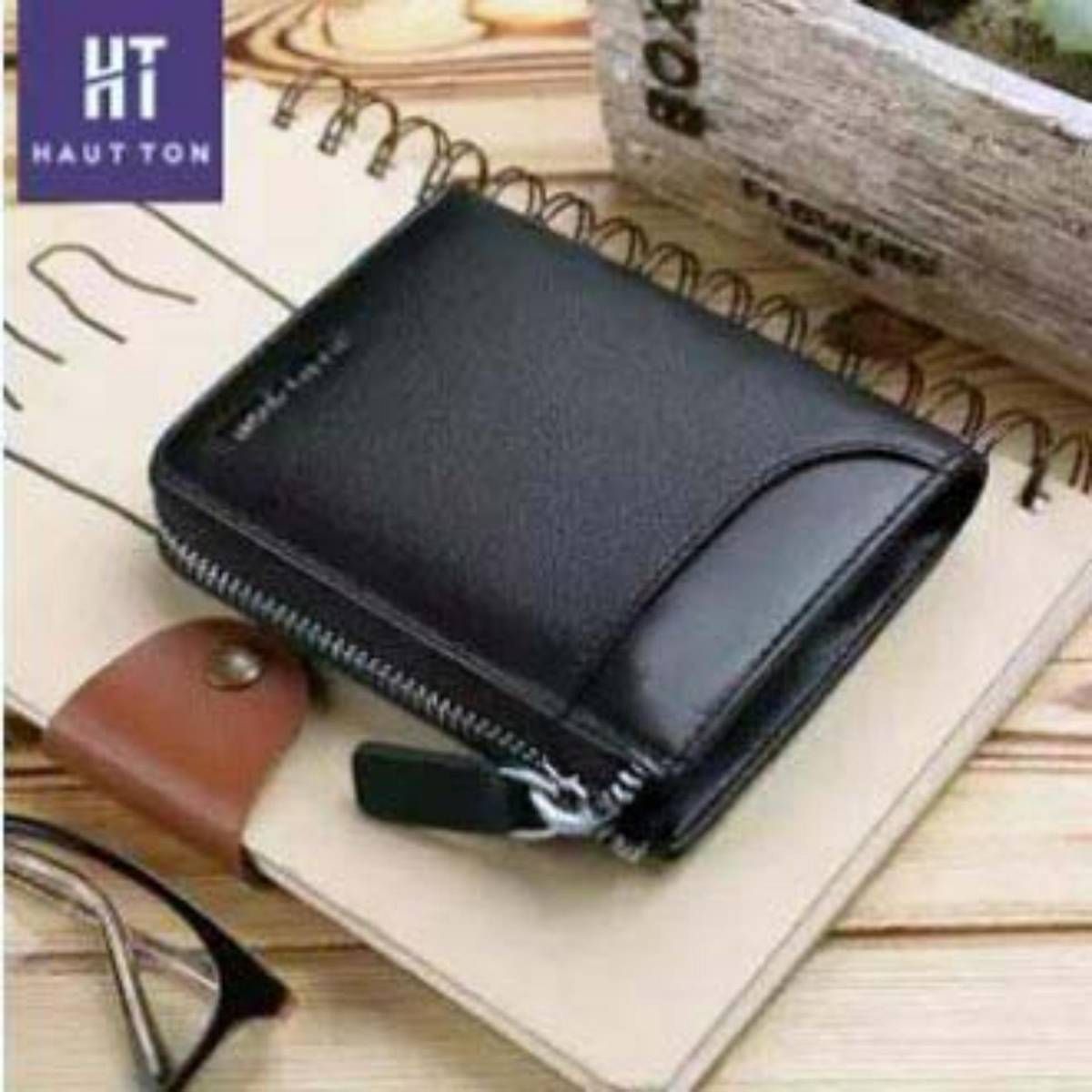 top cow Leather Wallet(money bag)-Black,blue