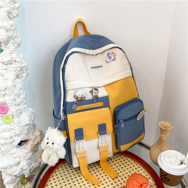 DieFashion Preppy Style Women Backpack School Bag Backpacks for Teenage Gilrs Large Capacity Travel Backpack Back To School