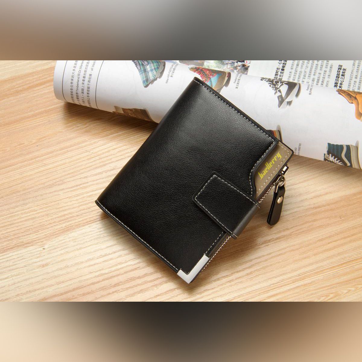 Baellerry Brand Wallet Men Leather Men Wallets Purse Short Male Clutch Leather Wallet Mens Money Bag Quality Carteira