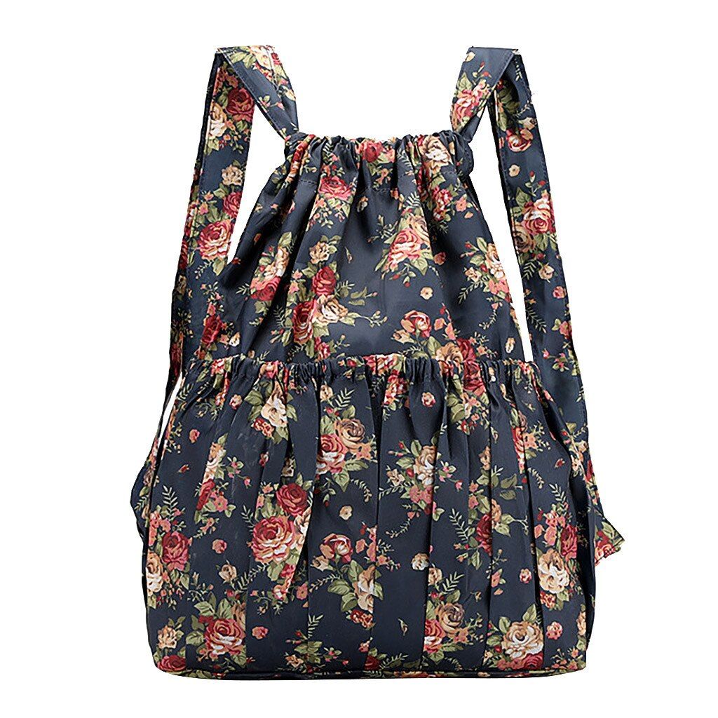 Aelicy Fashion Flower Printing Women Backpack Waterproof USB Charge School Bags Ethnic Style Shoulders Backpacks Rucksck T11