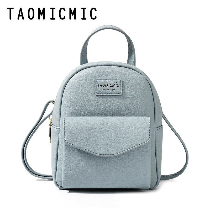 YIZHONG Leather Small Women Backpack Purse Mini Soft Touch Multi-Function Backpack Female Bookbag Ladies Shoulder Bag Girl Purse